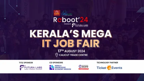 ഐ ടി  ജോബ്  ഫെയർ , റീബൂട്ട് '24 ഓഗസ്റ്റ് 17 ന്  കോഴിക്കോട് കാലിക്കറ്റ്  ട്രേഡ് സെന്ററിൽ നടക്കുന്നു